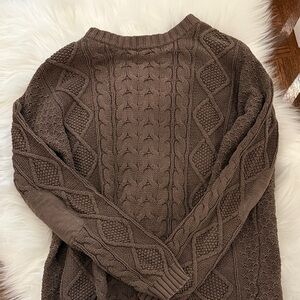 BDG Chocolate Cable Knit Sweater